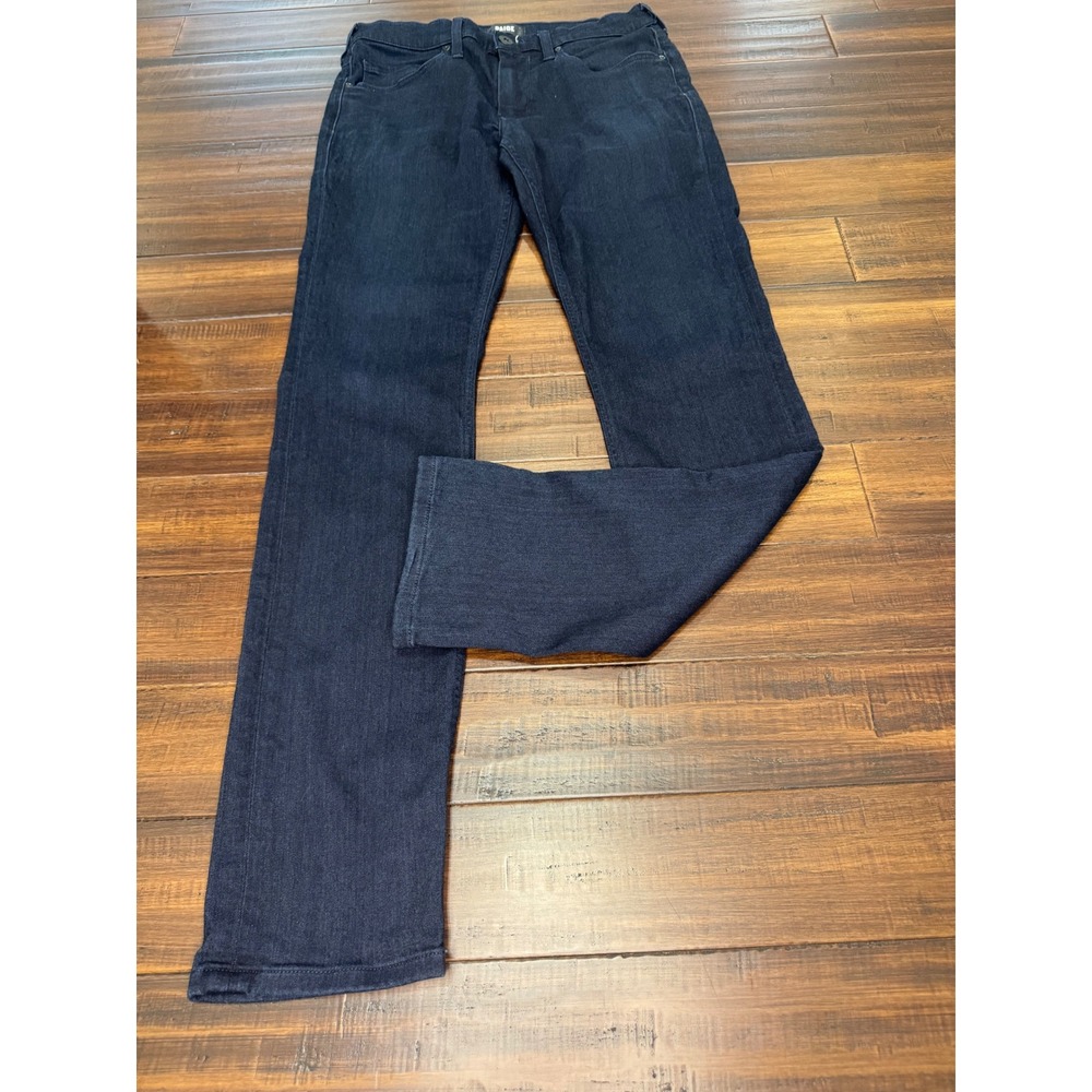 Paige Federal Slim Straight Jeans Dark Indigo Wash Size 31
